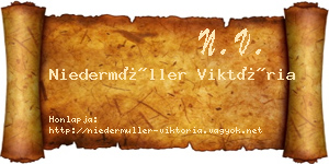 Niedermüller Viktória névjegykártya